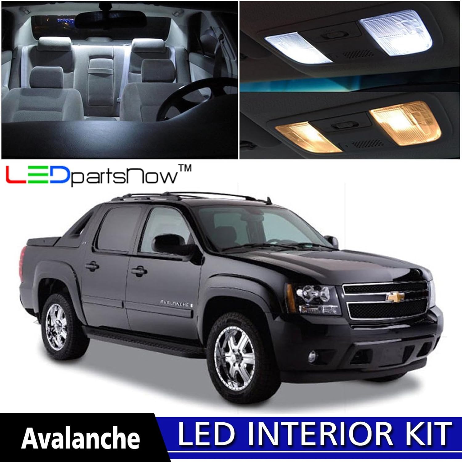LEDpartsNow 20072014 Chevy AVALANCHE LED Interior Lights