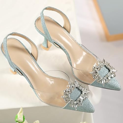 AUMOTED Women's Ankle Boots Pointed Toe Stiletto High Heel...