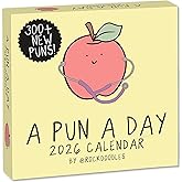 Rockdoodles 2026 Punny Day-to-Day Calendar | Funny Daily Desktop Calendar Christmas Stocking Stuffer Gift for Home or Office, Daily Tear Off Pages With New Puns | A Pun A Day by Rockdoodles