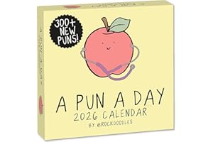 Rockdoodles 2026 Punny Day-to-Day Calendar | Funny Daily Desktop Calendar Christmas Stocking Stuffer Gift for Home or Office, Daily Tear Off Pages With New Puns | A Pun A Day by Rockdoodles