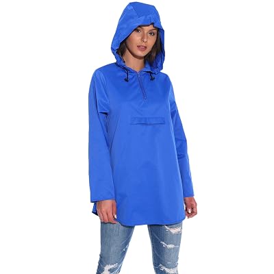 GUANYY Womens Waterproof Raincoat Outdoor Hooded Lightweight Windbreaker Jacket