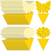 Fruit Fly Traps Indoor Fungus Gnat Trap 48PCS for Plants Yellow Outdoor | Houseplants Use, odorless Insect Sticky, Non-toxic, whiteflies, for indoor &amp; outdoor, upgraded surface easier to peel off