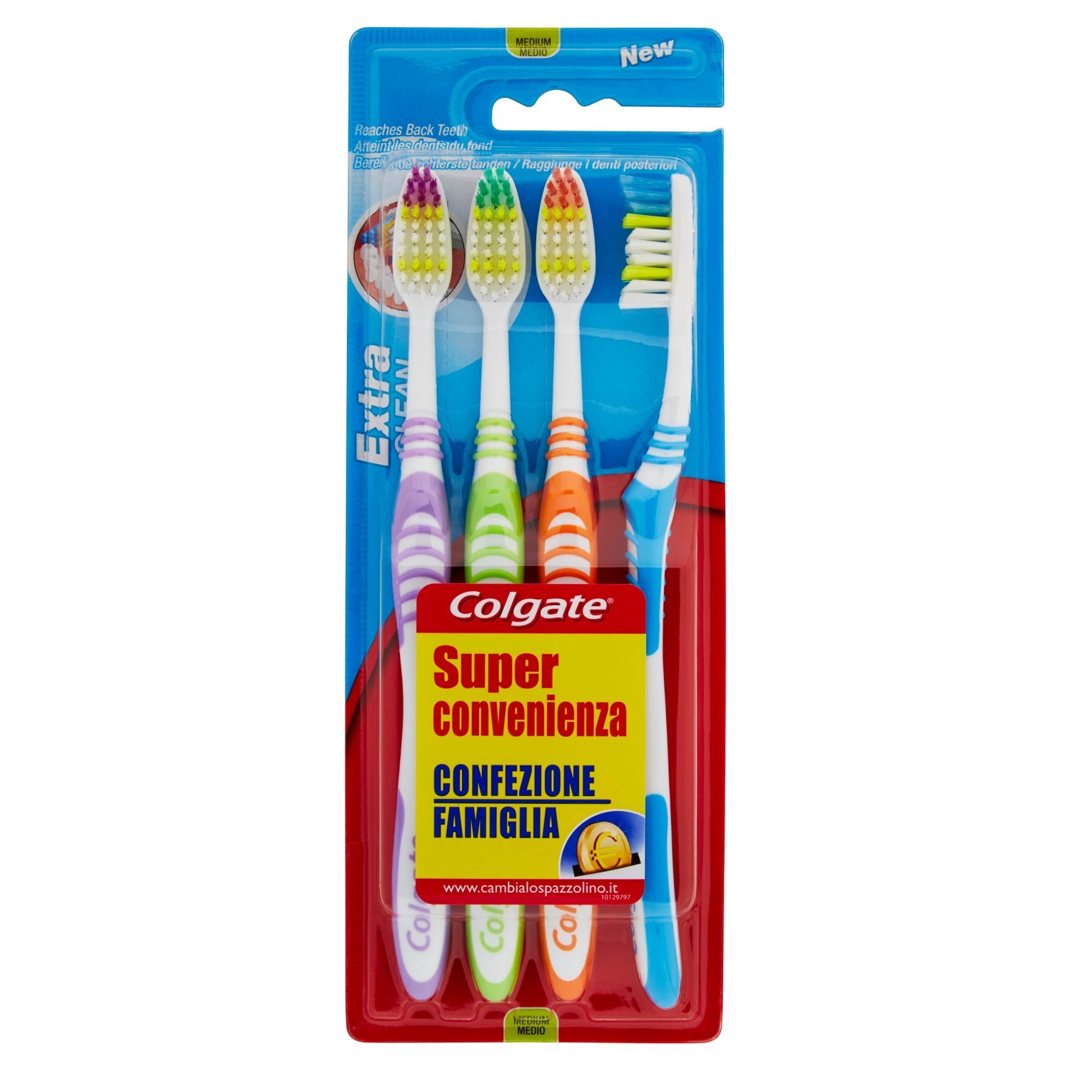 Colgate Extra Clean - Toothbrushes (Pack of 2) - Medium-Sized