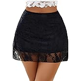 Avidlove Mini Skirt Lace Skirt for Women Sexy Half Slips Short Going Out Skirt Y2K Summer Skirts