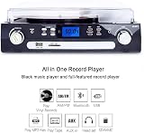 DIGITNOW Vinyl Record Player Bluetooth Turntable with USB Encoding AM/FM Radio view 2