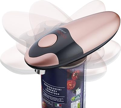 Cooks Professional Electric Can Opener Copper Black One Touch Cordless