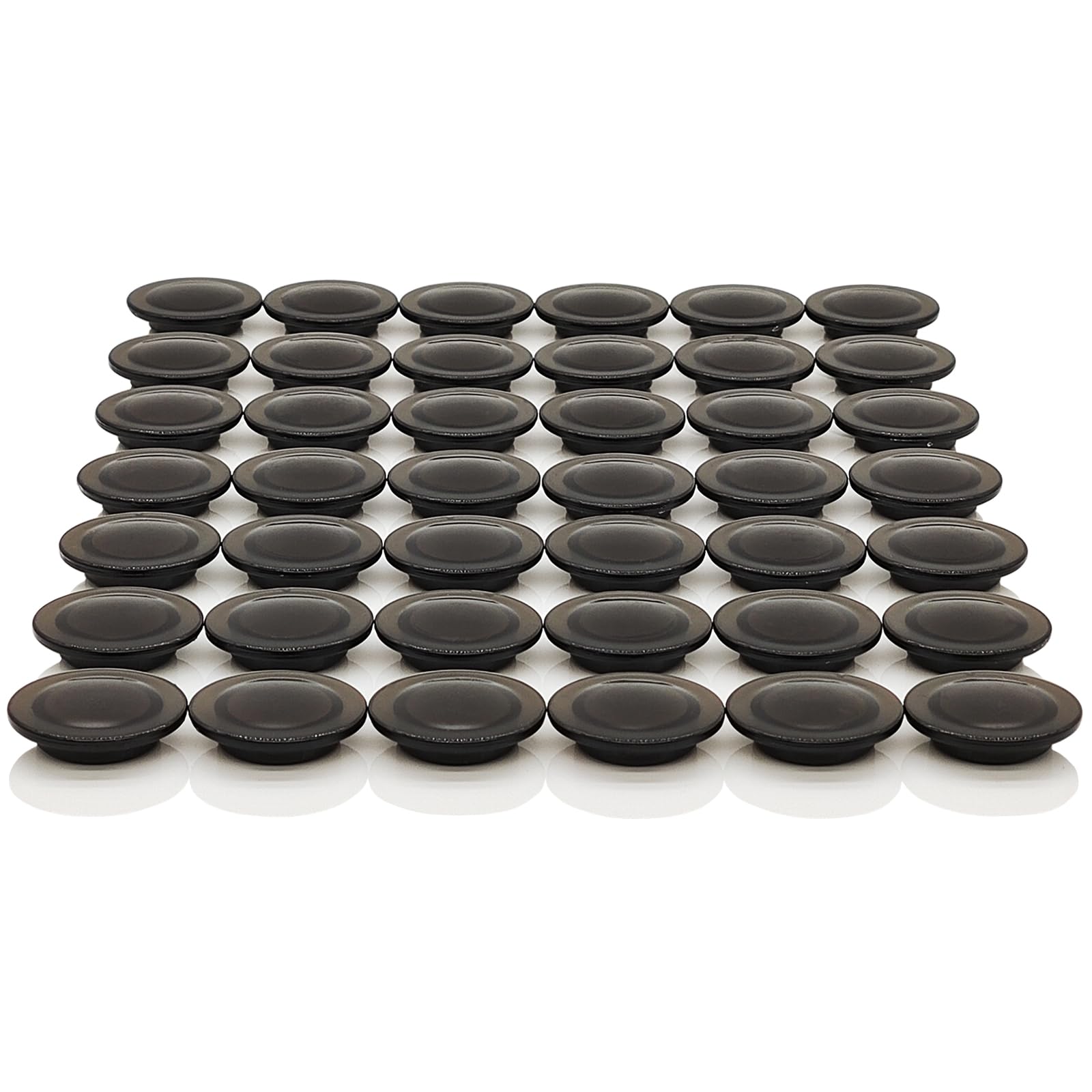 PYJLBX 42 Pack Strong Fridge Magnets – Small Round Transparent Black Magnets for Whiteboard, Notice Board, Office & Crafts – Heavy Duty Cute Mini Magnets for Refrigerator, Memo Board, School, Home