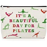 Pilates Gifts for Women Makeup Bag for Yoga Lovers Meditation Cosmetic Bag Pilates Lover Gift Appreciation Present for Yoga Coach Trainer Instructor Christmas Birthday Presents Travel Cosmetic Pouch