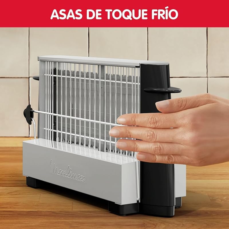 Multipan, Tostador Clásico, Para 4 Rebanadas, Inox y negro
