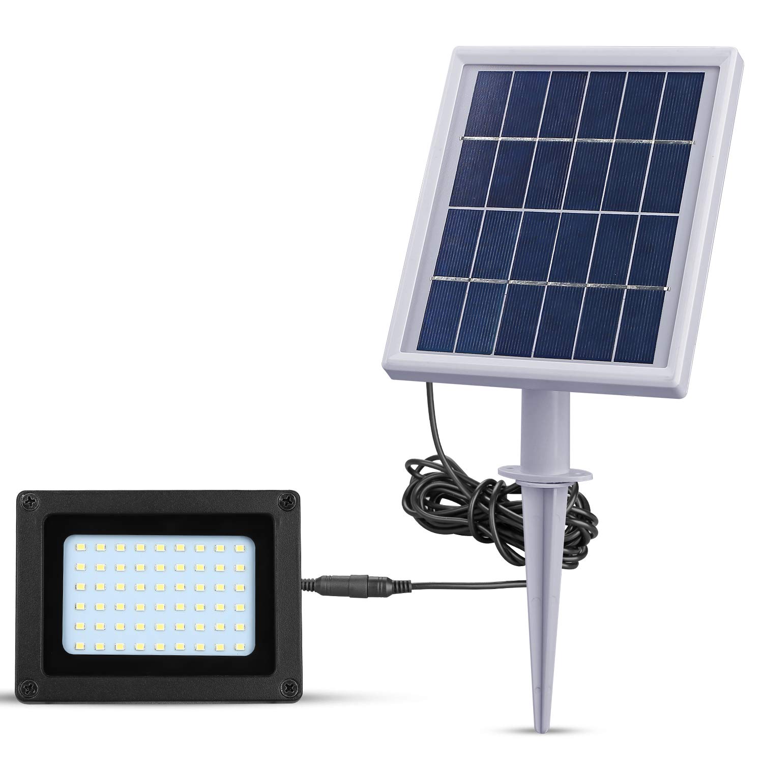 LED Solar Lights Outdoor Security Lights Dusk to Dawn Solar Flood Lights 3W 300 Lumen Auto-Induction Solar Landscape Light IP65 Waterproof Solar Spotlights for Patio Lawn Garden Pathway