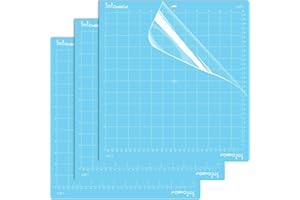 CRABCUT 12x12 Inch Cutting Mats for Cricut Maker 4/Explore 4/Maker 3/Explore 3/Explore Air 2 3Pack Blue LightGrip Durable Long Lasting Light Stickness Replacement Cut Mat for Cricut/Siser Juliet Romeo