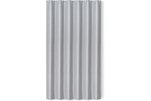 �鶹�� Basics Modern Style Polyester Shower Curtain, Quick-Drying, 182.9x182.9 centimetres, Gray
