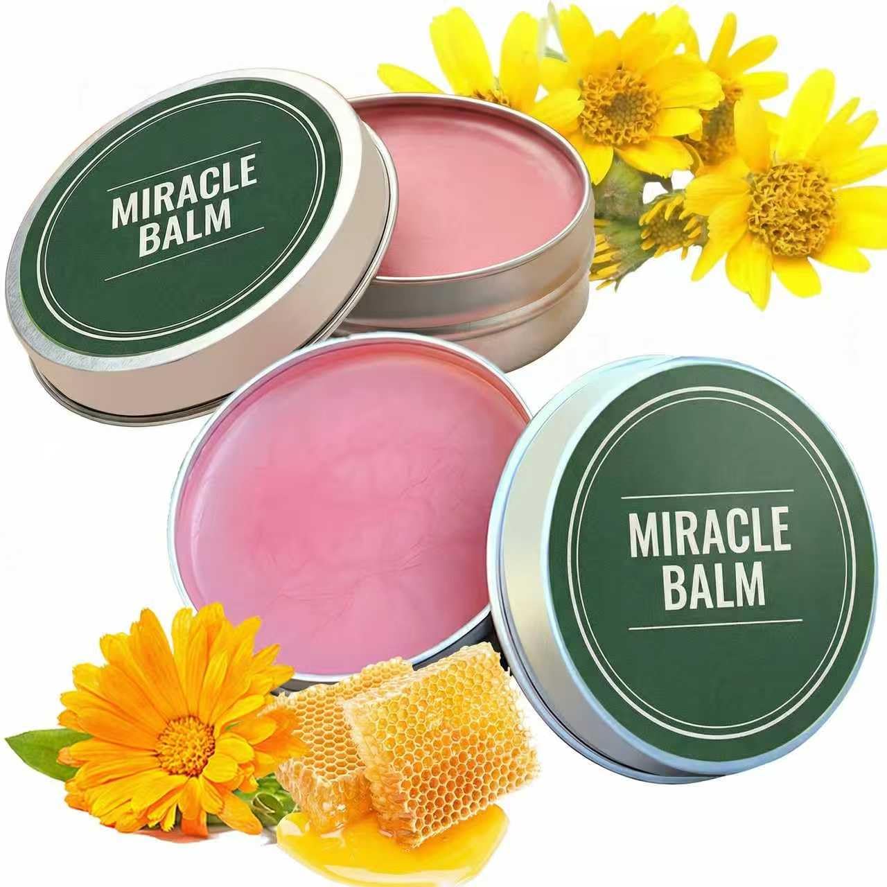 Miracle Balm - Miracle Balm for Swollen Legs & Feet - Soothing Joint Cream with Natural Herbal Ingredients - Fast-Absorbing & Non-Sticky Foot Balm - Lightweight Miracle Cream, 2PCS