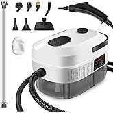 Zerpyor Handheld Steam Cleaner, 2500W Powerful 15sec Heat-up Multipurpose Steamer, 3-Level Temp, 37OZ Pressurized Deep Cleaning Steamer with 10 pcs Accessories for Window, Grease, Car, Home