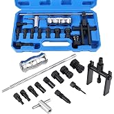 DASBET 12PCS Blind Hole Collet Bearing Puller Internal Bearing Extractor | with Expandable Collets 8-32mm, Motorcycle Bicycle Wheel Bearing Removal Tool, Slide Hammer Pilot Inner Bearing Puller