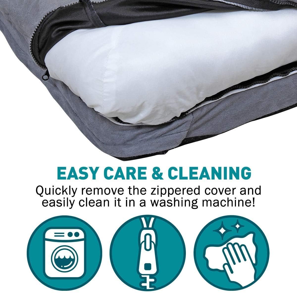 nobrand GMHAHA Pet Dog Bed Lounge Sofa Bed with Memory Foam & Removable Cover for Dogs & Cats Puppy Cushion House (Large 45.5x33.5 inch) : Pet Supplies