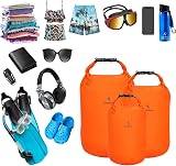 ioutdoor Waterproof Dry Bag 2L Orange Lightweight Compression Sack Kayaking view 4