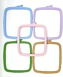 Nurge 5Pcs Plastic Medium Square Embroidery