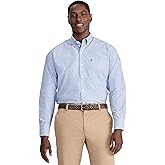 Izod Mens Button Down Long Sleeve Stretch Performance Solid Shirt