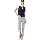 May You Be Women’s Super Stretch Straight Fit Comfy Pull-On Business Casual Pants