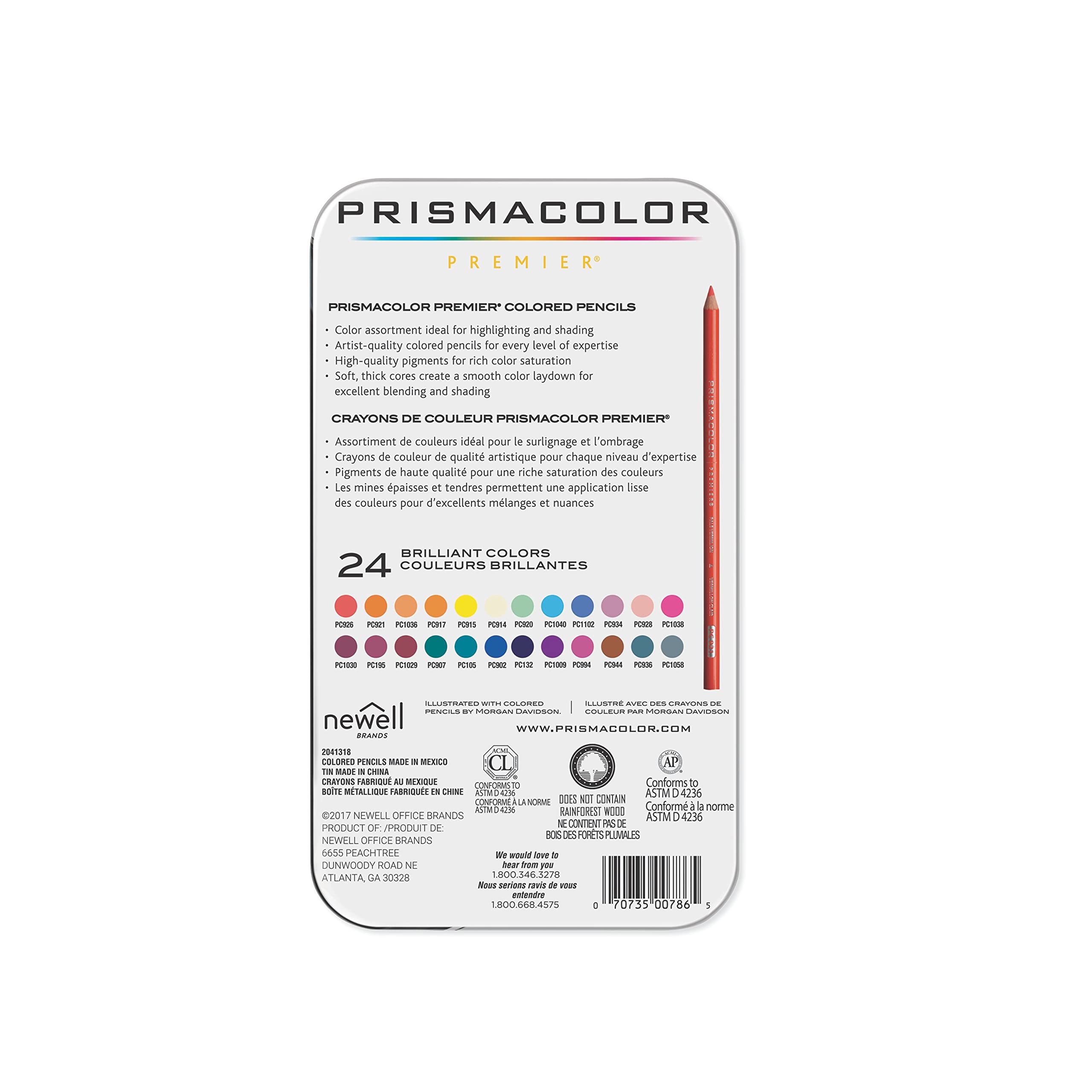Prismacolor Premier Coloured Pencils – Portrait Set, Soft Core, 24 Colors, 2068552