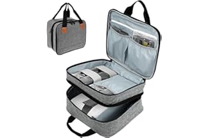 Photo Printer Bag Fit CP1500/CP1300/CP1200 Photo Printer Case with Accessory Pockets and Detachable Divider, Portable Padded 