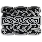 HAQUIL Buckle Rage Men's Celtic Endless Knot Braided Art Design Men Jeans Accessories Belt Buckle Black Knot Western Fashion