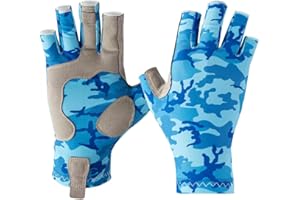 SUJAYU Anti-Slip Silicone Fishing Gloves for Men & Women - UV Sun Protection for Sailing, Kayaking, Paddling, Rowing - Fly Fishing Accessories