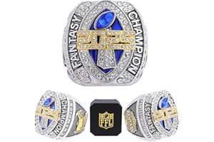 2025 Fantasy Football Championship Ring Heavy FFL Champion Trophy Ring Award Trophy for Fantasy Football League Winner