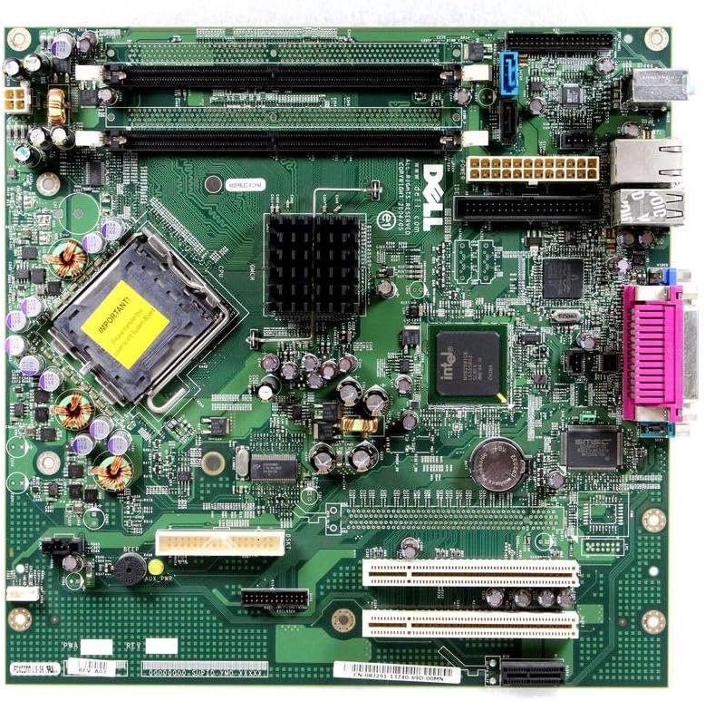 Dell Optiplex GX520 LGA 775 Socket Intel 945 Express DDR2 SDRAM 2 Memory Slots 6 USB Ports MotherBoard RJ291 WG233 H8052 JY957