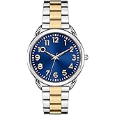 Bisley 35MM Women Watch Stainless Steel Bracelet with Magnetic Clasp Easy to Adjust Wrist Size Without Tool Arabic Number Easy to Read Watch