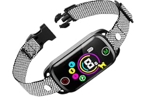 2024Release Dog Bark Collar, Coolait Bark Collar for Large Small Medium Dogs,Rechargeable Anti Bark Collars Smart Shock Barking Collar with 8 Adjustable Sensitivity & 4 Stopping Barking Training Modes