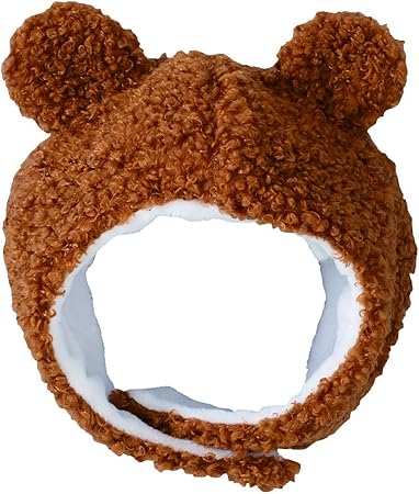 Amazon かぶりもの あにまるスヌード 犬用品 S 26 32cm ダークブラウン くま Doggy Shake 帽子 通販