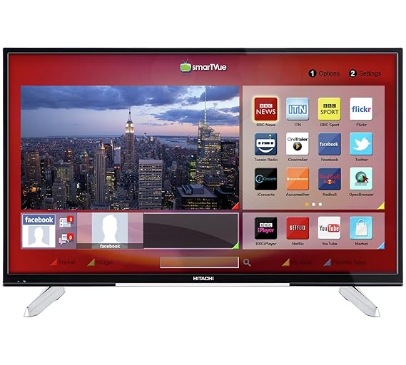 Hitachi 48 Inch Smart Full HD Freeview HD LED TV Amazon.co.uk Electronics