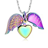 Imrsanl Heart Cremation Urn Necklace Pendant for