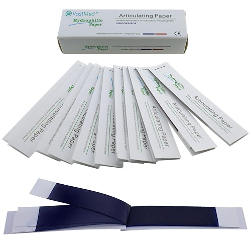 180 Sheets Dental Grade Articulating Papers by VASTMED Micron Bite