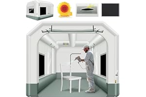 GORILLASPRO 13x10x8Ft Inflatable Paint Booth Tent with 550W Blower, Spray Tent with Air Filter System, Used for DIY Painting Car Truck Motorcycle Garage Furniture Parts Paint Renovation
