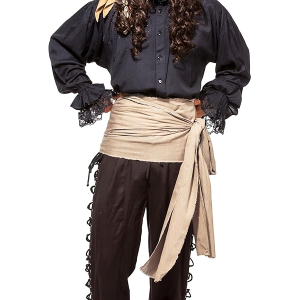 Disfraz Pirata Victoriano Disfraz Medieval Para Hombre – Camisa De Cuello Alto Renacentista, Victoriana, Pirata, Cuello En V, Ideal Para Halloween Y Fiestas Temáticas