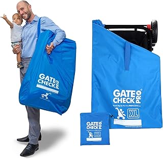 Gate Check PRO XL für Doppelkinderwagen | Transporttasche/Rucksack für Kinderwagen, Buggy | Ultrastrapazierfähiges Ballistic-Nylon| Kinderwagentasche m. gepolsterten Rucksackriemen für mehr Komfort