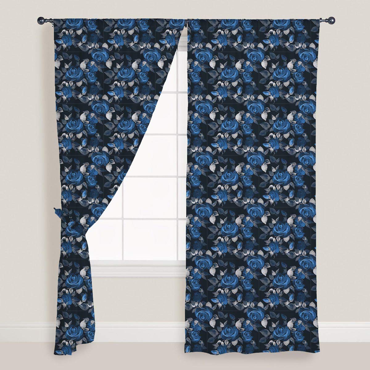 Buy ArtzFolio Beautiful Roses Door, Window & Room Curtain Rod Pocket