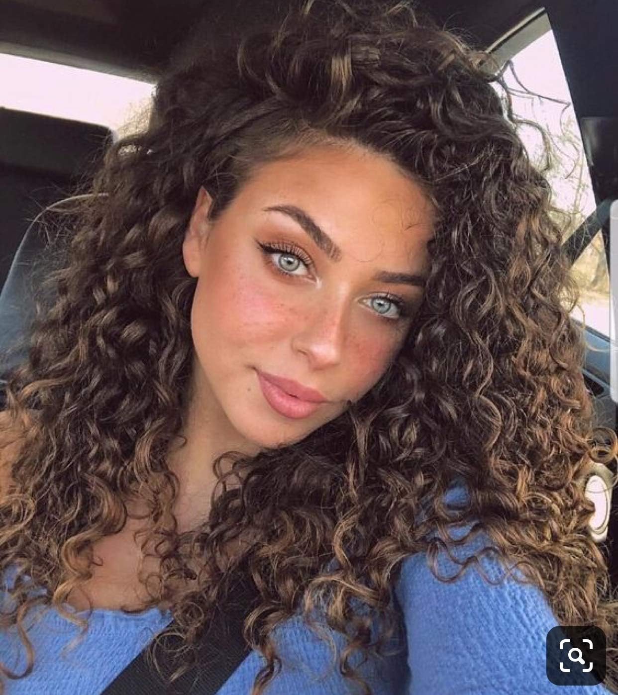 Hetto Brown Highlight Clip in Hair Extensions Real Wavy Human Hair Clip on Double Weft Extensions Clip in Dark with Light Brown for Women 7pcs 100g 20inch