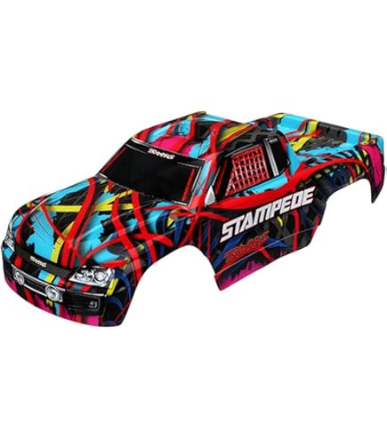 Traxxas 6729R Cuerpo, Estampida 4X4, Rojo (Pintado, Calcomanías Aplicadas
