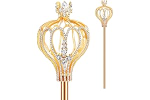 Copidrum Royal Scepter for Adults Costume Accessory King Queen Scepter Fantasy Cosplay Prop Halloween Pageant Costume