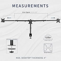 VIVO Premium Triple Monitor Desk Mount for 3