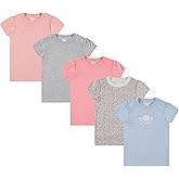 Laura Ashley 5-Pack Infant & Toddler Girls Shirts - Stylish Comfort and Fashion. Multipack Children's Essentials.