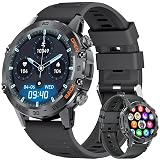 SUNKTA Military Men's Smart Watch (Answer/Dial Calls),100 Sports Modes, 5ATM Waterproof Fitness Watch with Heart Rate/SpO2/Blood Pressure for Android and iOS,1.39''HD Full Screen Smartwatch