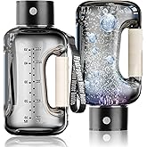 Hydrogen Water Bottle, 50oz/1.5L Hydrogen Water Generator, Rechargeable Hydrogen Water Ionizer with SPE/PEM Technology Leakproof, 5 Min Electrolysis for Sports Fitness Exercise Gift - Grey