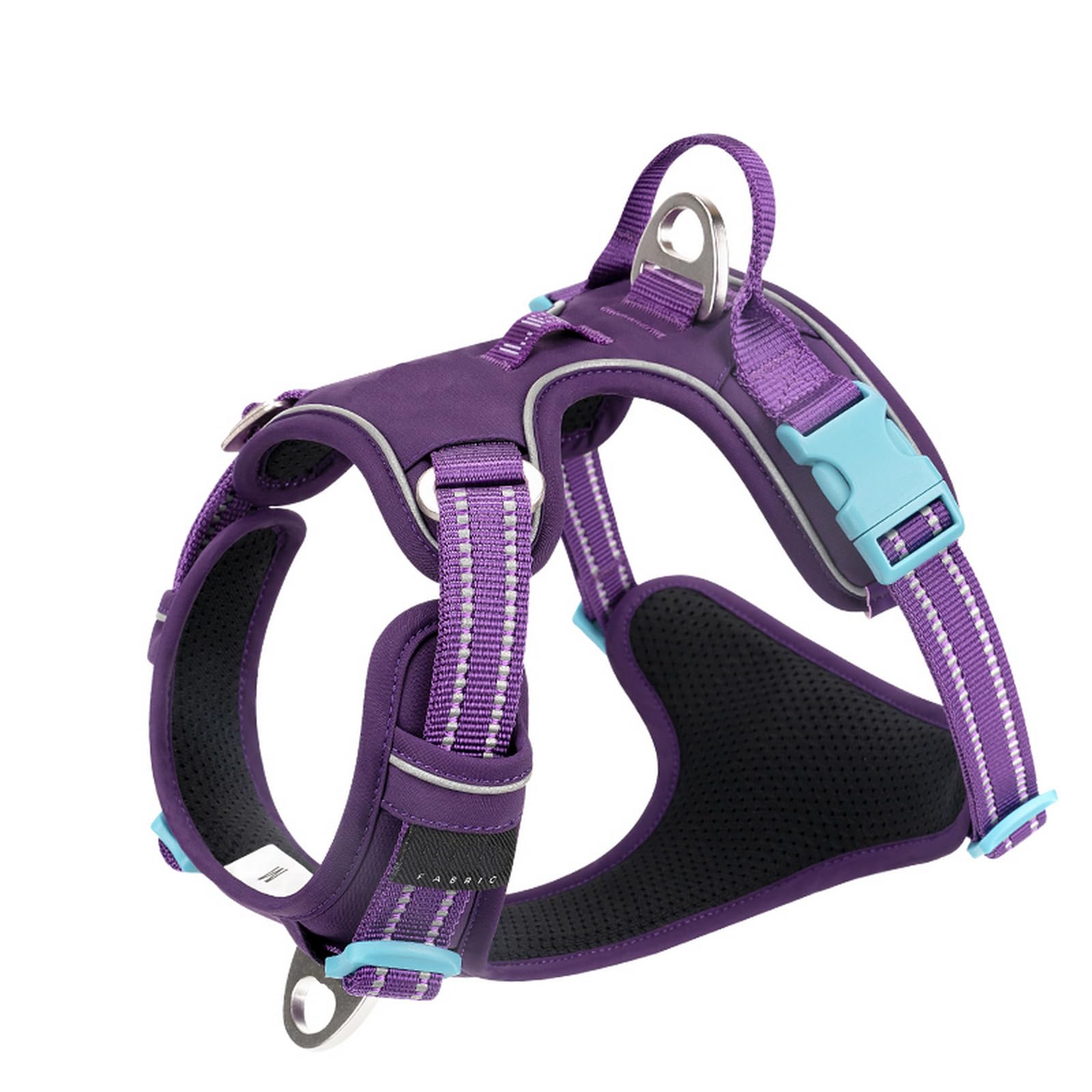 WINHYEPET No-Pull Dog Harness,Adjustable Outdoor Vest Reflective Nylon Soft Pet Harness Dog Suitable Small Medium Large Breeds TLH5654(Purple,S)