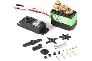 DSPOWER 25KG Digital Servo High Voltage 8.4V Full Metal Gear Waterproof Servo, Aluminium Case, for 1/8 1/10 1/12 TRAXXS Crawler TRX4/6 SCX10 Off Road Buggy Baja RC4WD, GTR