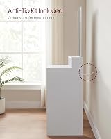 VASAGLE Dressing Table Makeup Table with Large Mirror 2 Drawers White RDT113W01 view 7